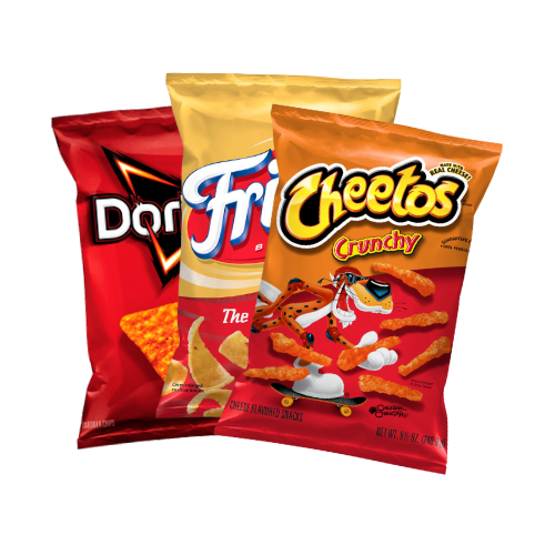 Doritos, Fritos, and Cheetos PP2.49 2 for $4