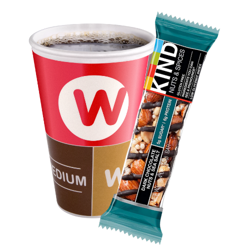 Get a free coffee when you buy kind