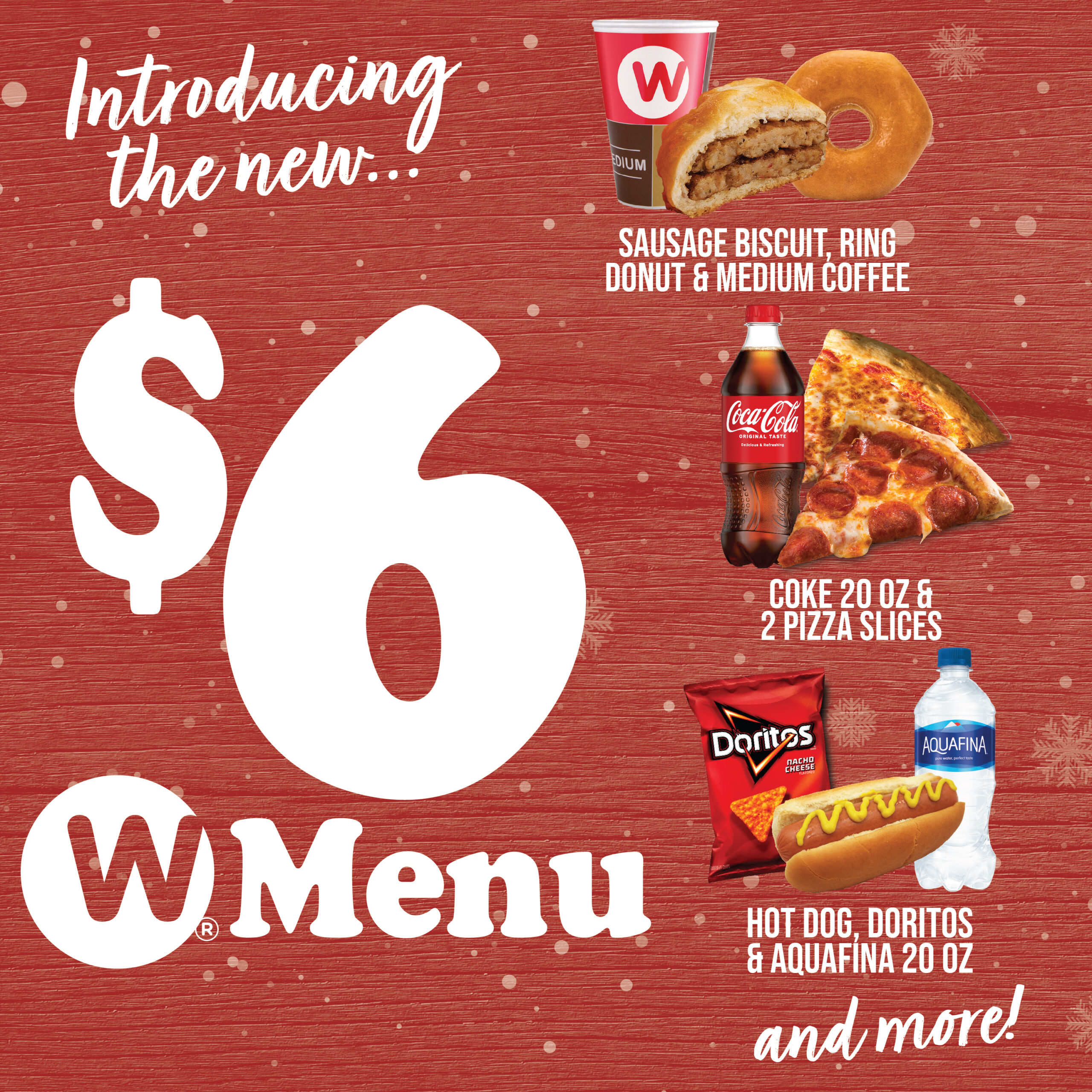 Weigel's $6 W menu